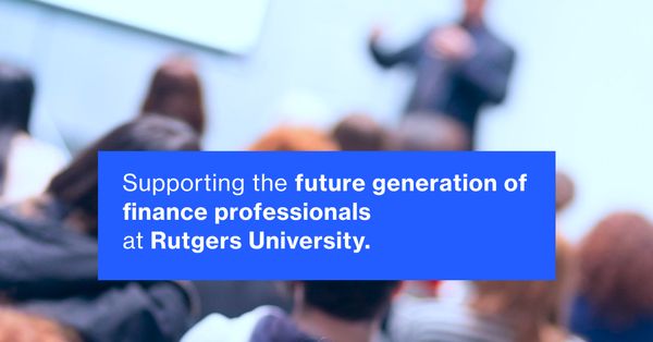 BITA supports the future generation of finance professionals at Rutgers University.